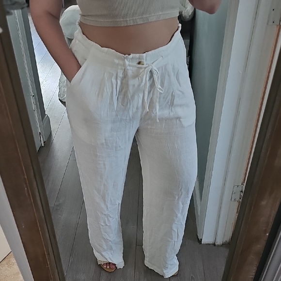Thread & Supply Pants - NWT Thread And Supply Women's White Linen Pants